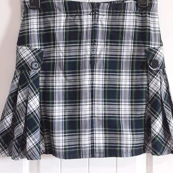 Lands' End, Tartan, Pleated Rayon Blend Skort, Girls Size 12 - Picture 10 of 12